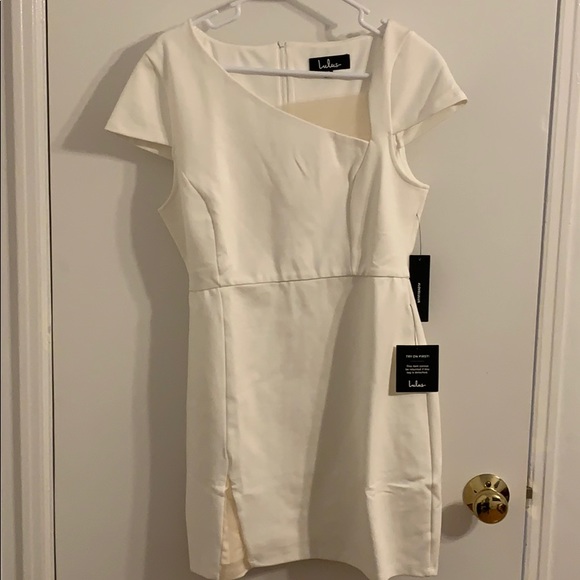 White short sleeve mini dress - Picture 1 of 4